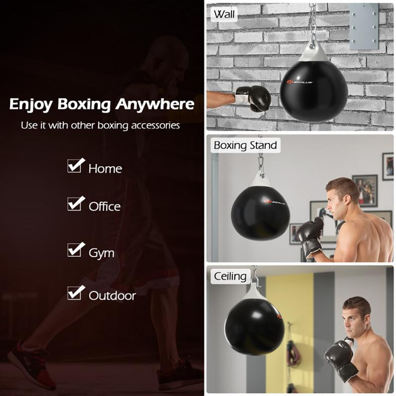 21 Inch Adjustable Water Punching Bag with Durable Metal Chain for Ultimate Boxing Workout