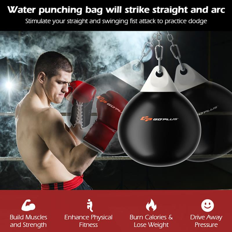 21 Inch Adjustable Water Punching Bag with Durable Metal Chain for Ultimate Boxing Workout