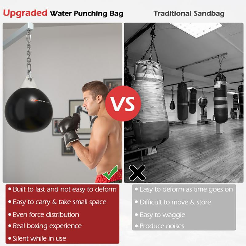 21 Inch Adjustable Water Punching Bag with Durable Metal Chain for Ultimate Boxing Workout