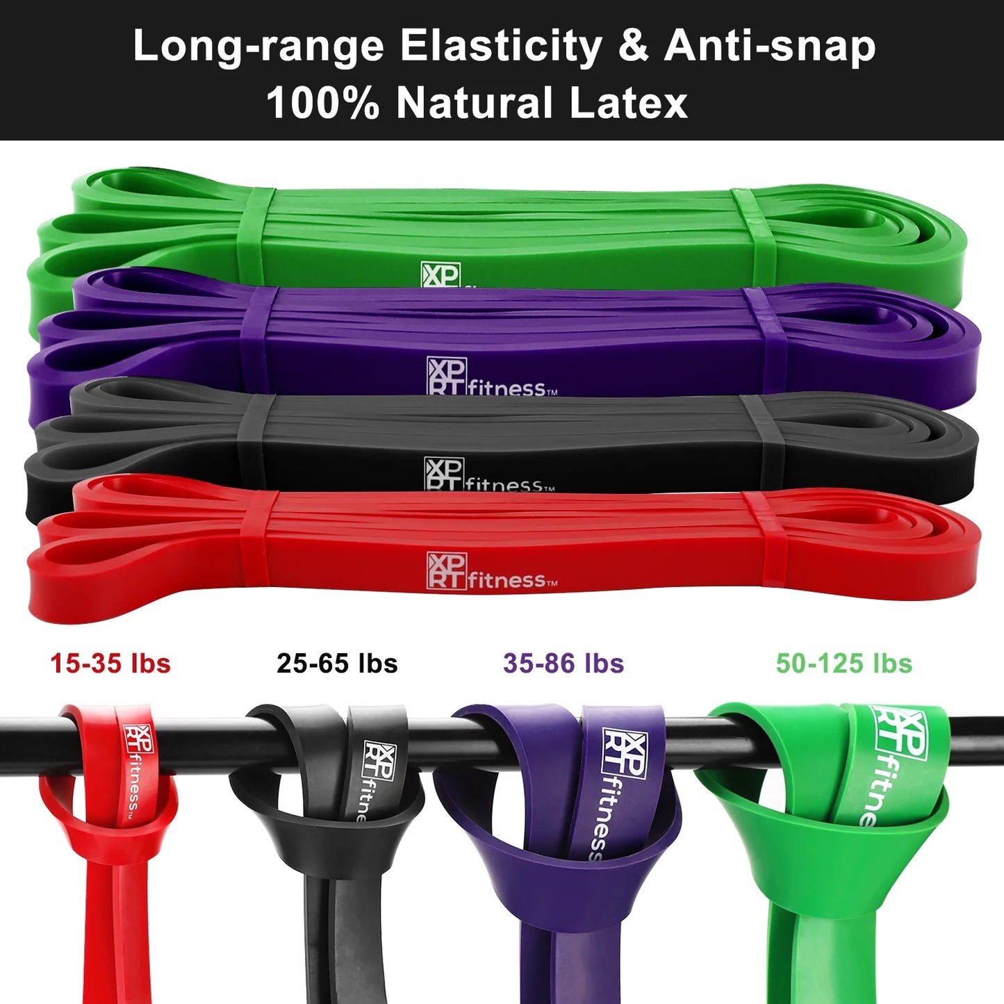 Resistance Bands Pull up Assist Bands Stretching Powerlifting Set of 4